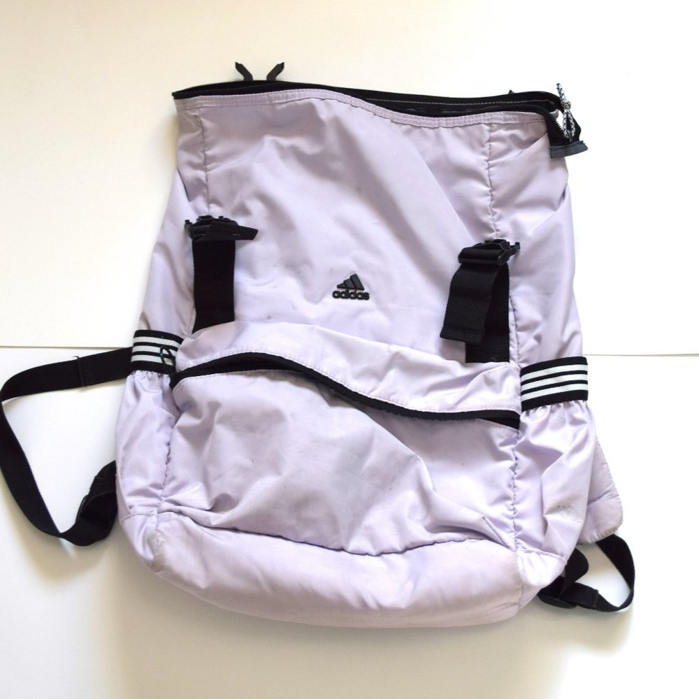 Adidas Lavender Backpack with Black Accents